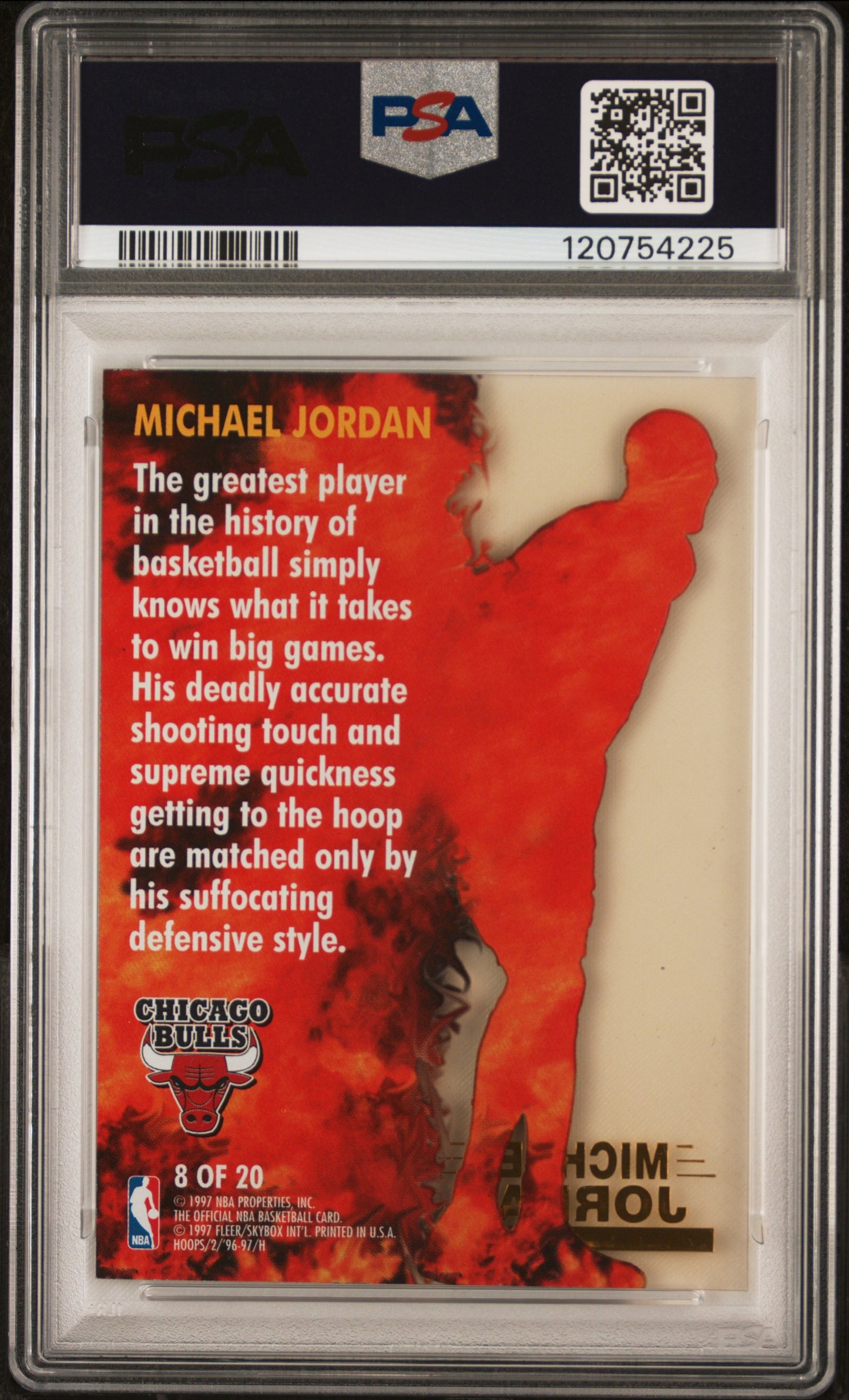 1996 Hoops Hot List Michael Jordan #8 PSA 9