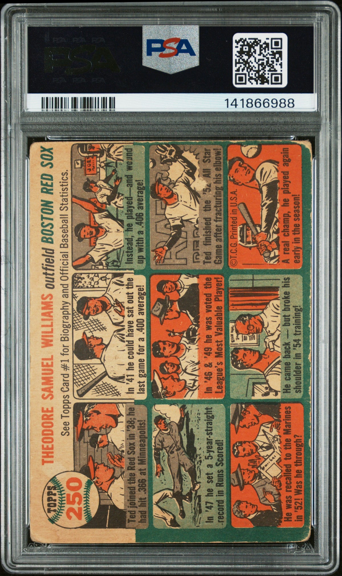1954 Topps Ted Williams #250 PSA 1.5