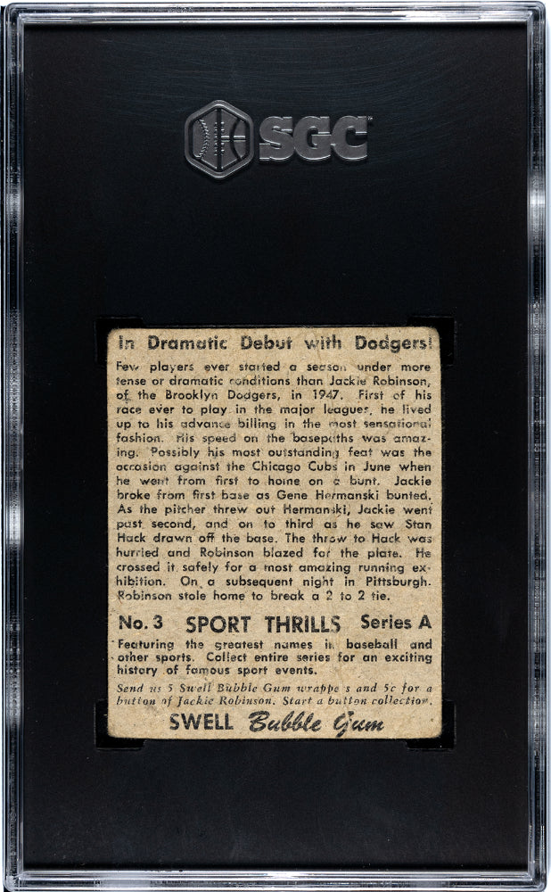 1948 Swell Sport Thrills Jackie Robinson #3 SGC A