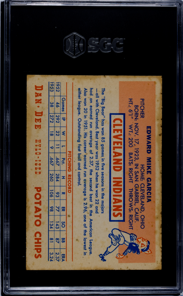 1954 Dan-Dee Potato Chips Mike Garcia SGC 6