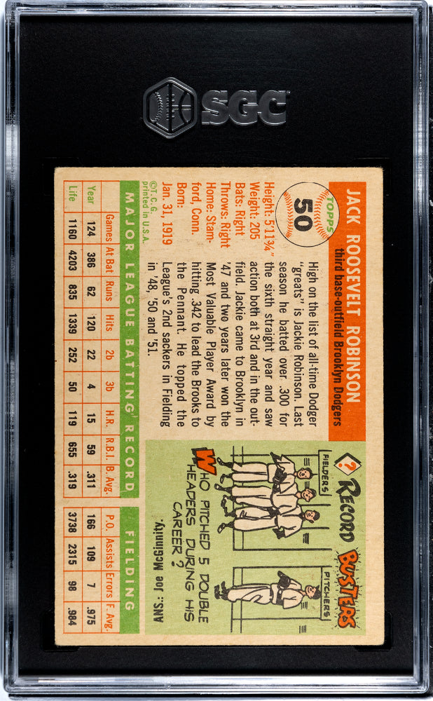 1955 Topps Jackie Robinson #50 SGC 4.5