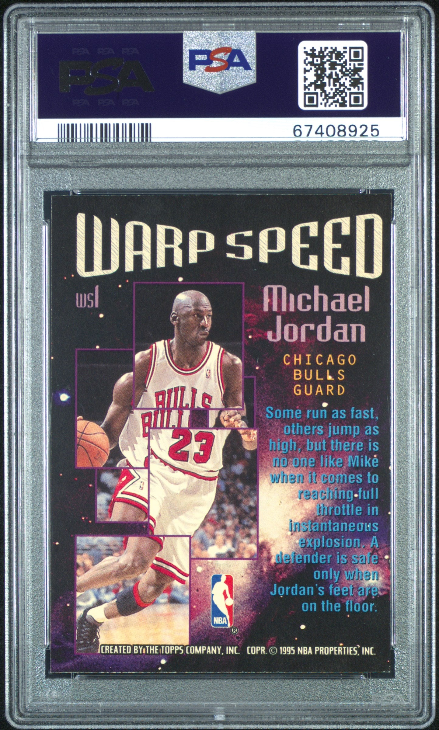 1995 Stadium Club Warp Speed Michael Jordan #WS1 PSA 9