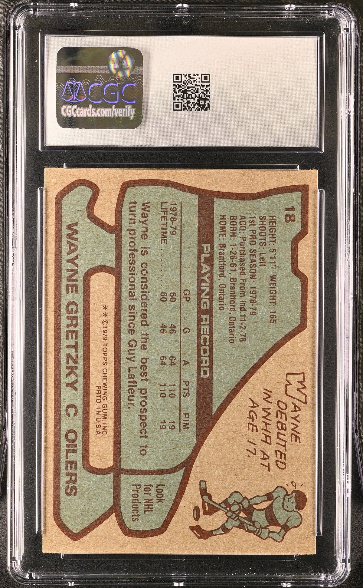1979-80 Topps Wayne Gretzky #18 CGC 8