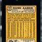 1968 Topps Hank Aaron #110 SGC 3