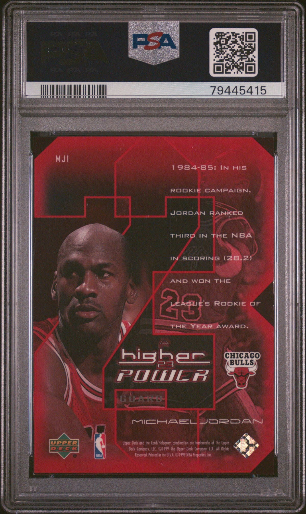 1999 Upper Deck MJ A Higher Power Michael Jordan #MJ1 PSA 9