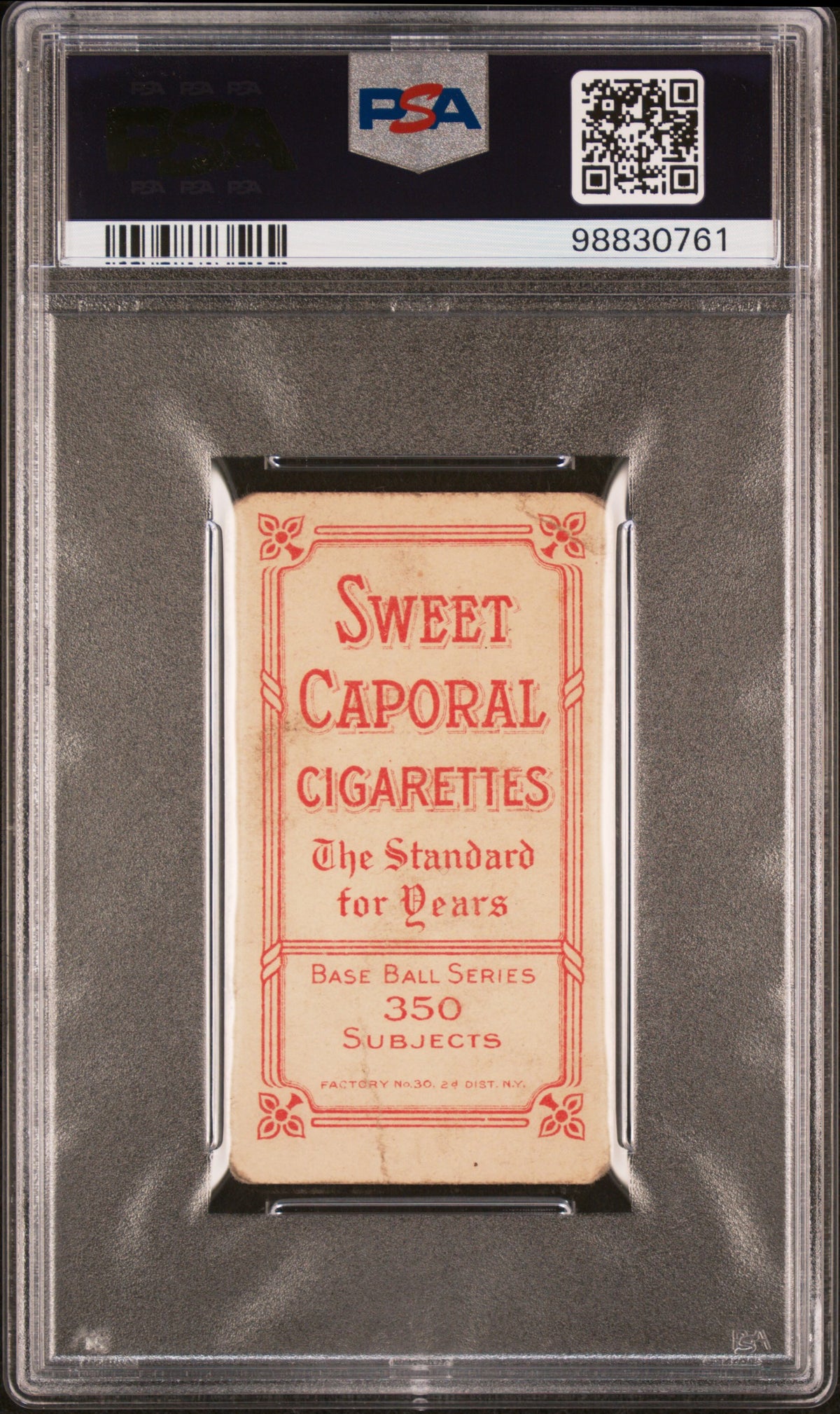 1909-11 T206 Sweet Caporal 350/30 Dick Hoblitzell PSA 1