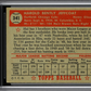 1952 Topps Hal Jeffcoat #341 MBA 2