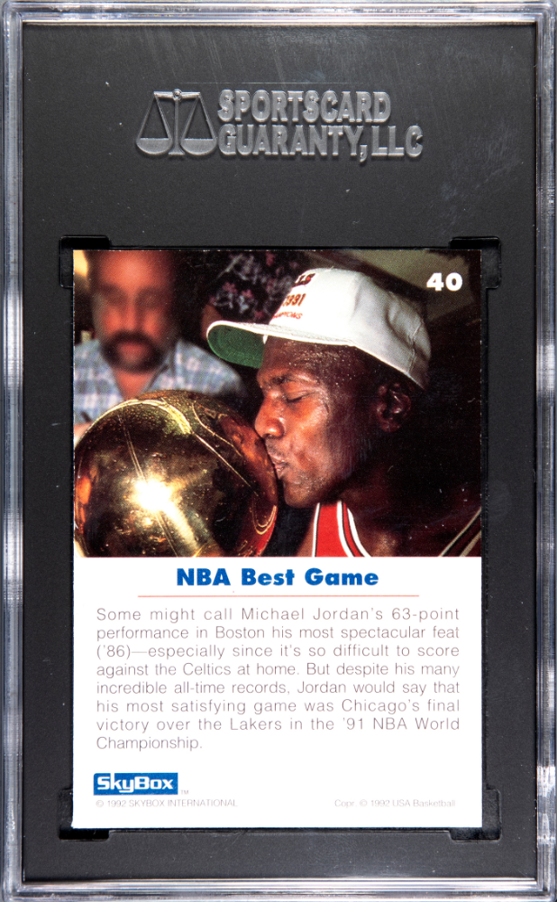 1992 Skybox Usa Michael Jordan #40 SGC 9.5