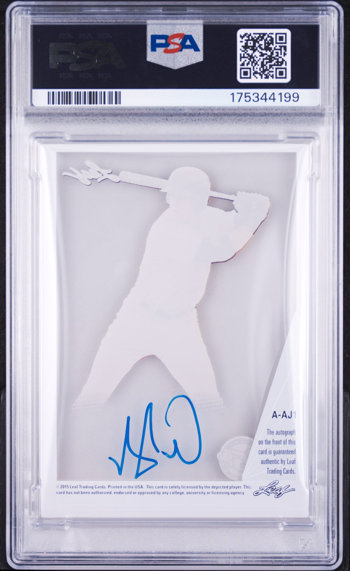 2015 Leaf 25th 1990 Clear Autograph Aaron Judge #AJ1 PSA 8 Auto 10
