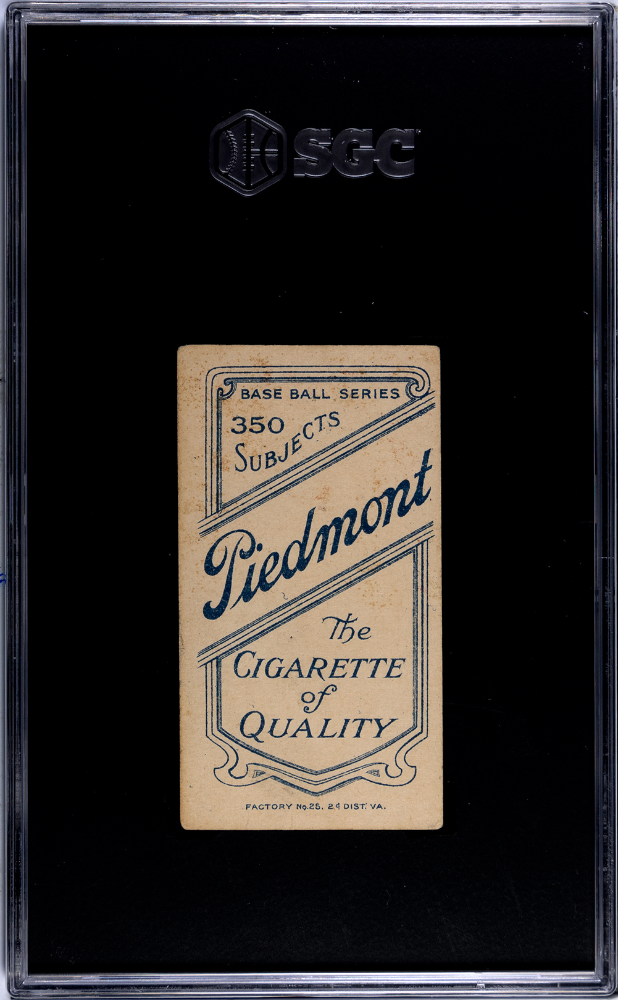 1910 Piedmont Cigarettes (T206) Bob Unglaub SGC 4.5