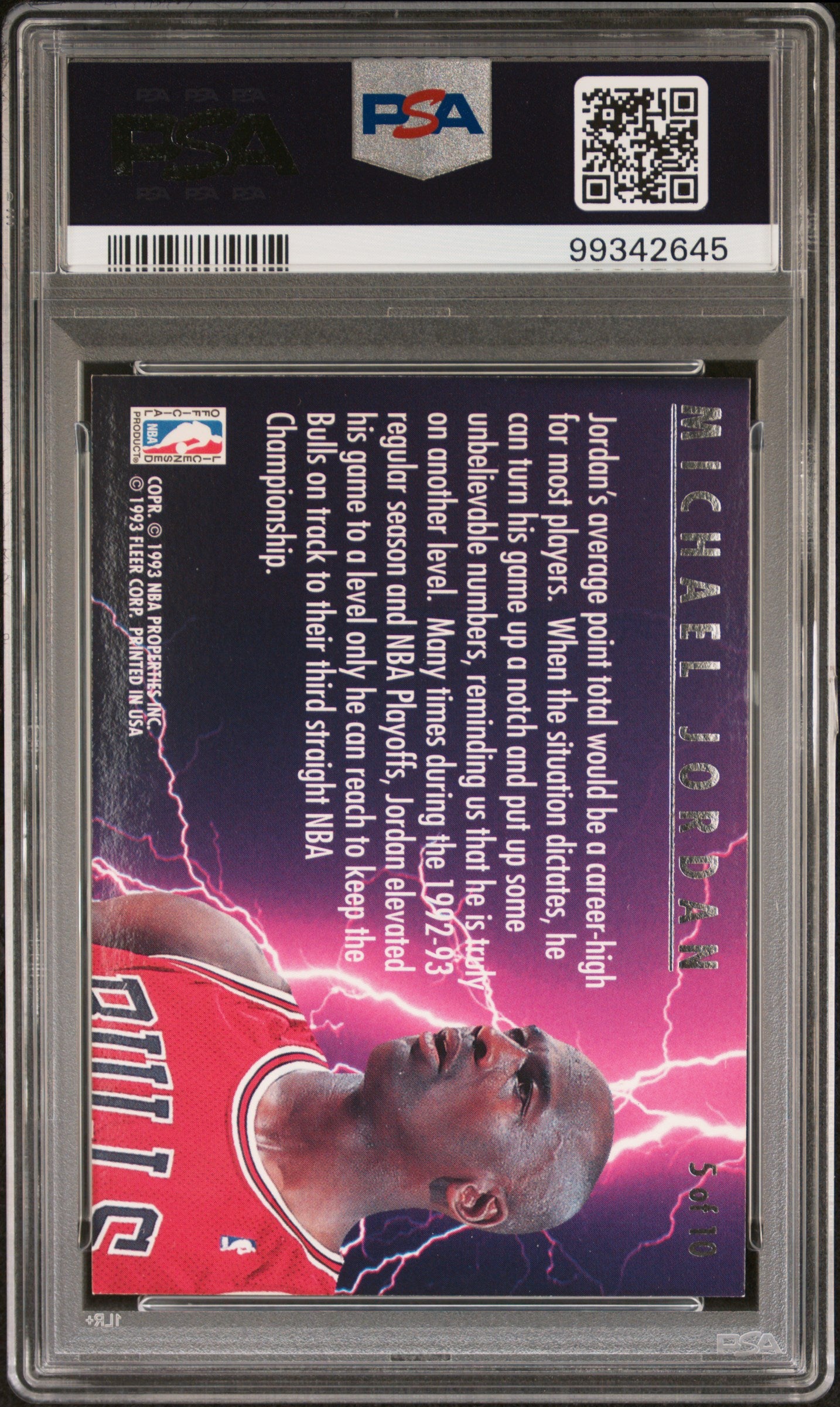 1993 Ultra Scoring Kings Michael Jordan #5 PSA 8