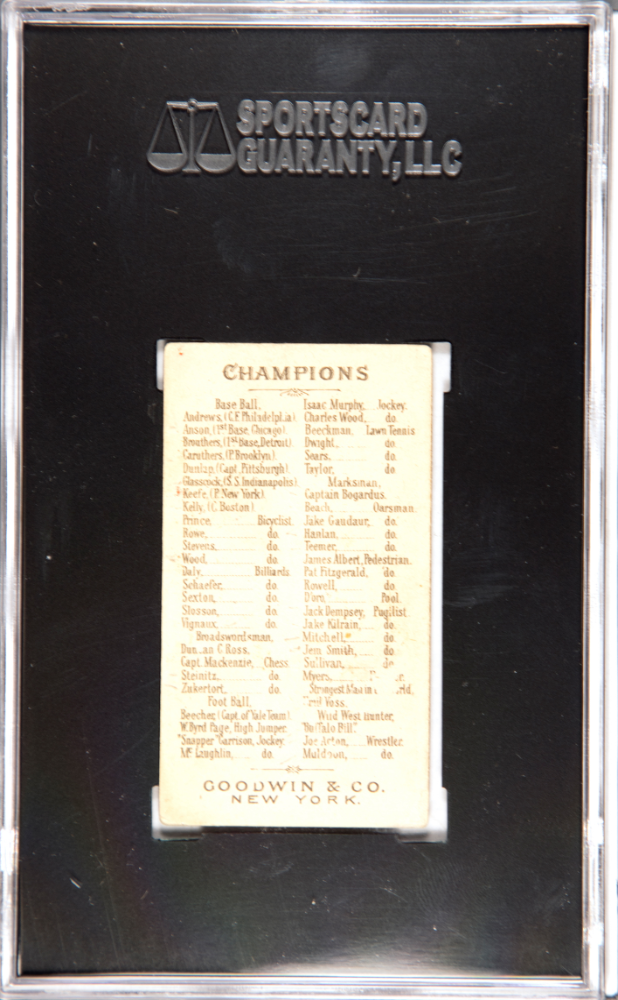 1888 Goodwin Champions (N162) Zukertort SGC 1.5