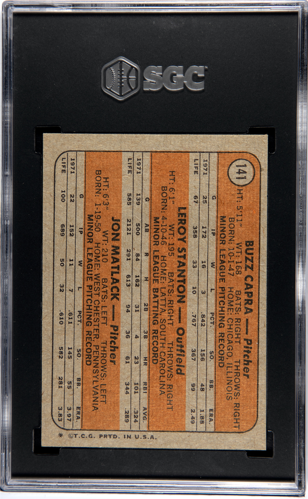 1972 Topps Mets Rookies #141 SGC 10