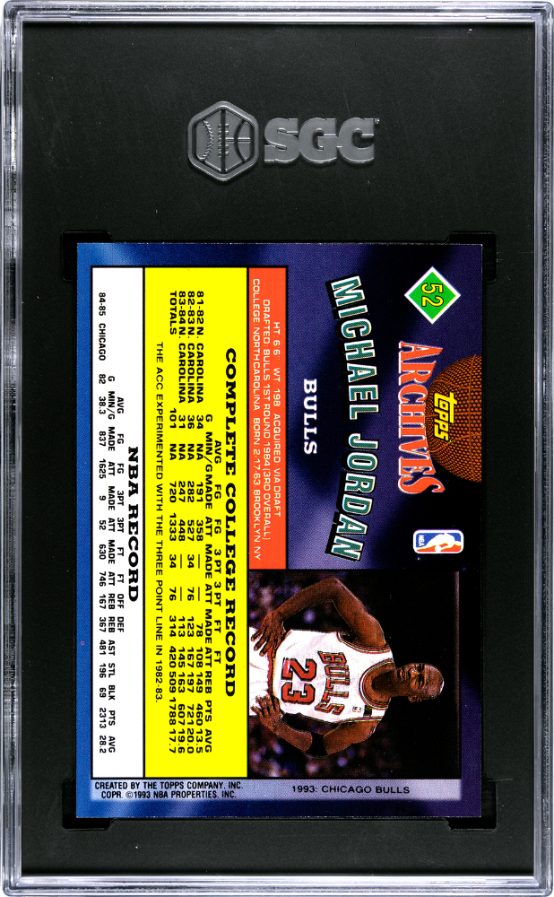 1992 Topps Archives Michael Jordan #52 SGC 9