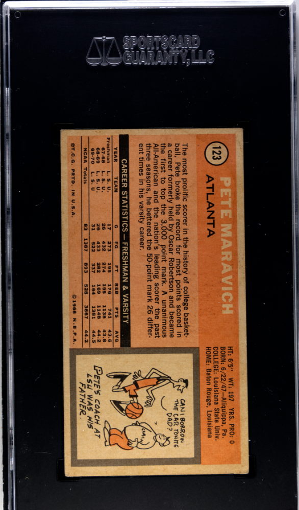 1970 Topps Pete Maravich #123 SGC 3.5