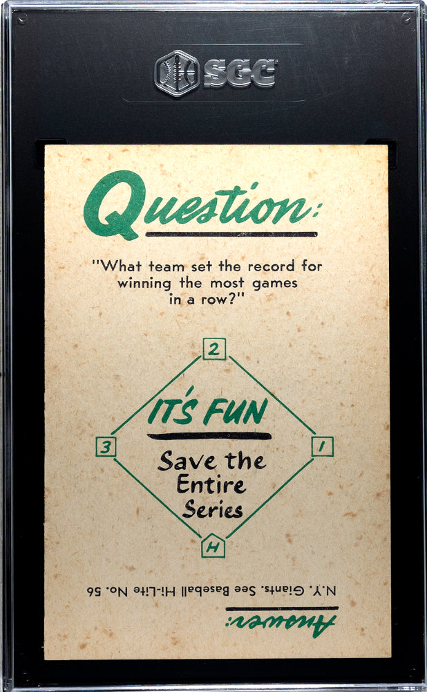 1960 Nu-Card Mickey Mantle #22 SGC 8