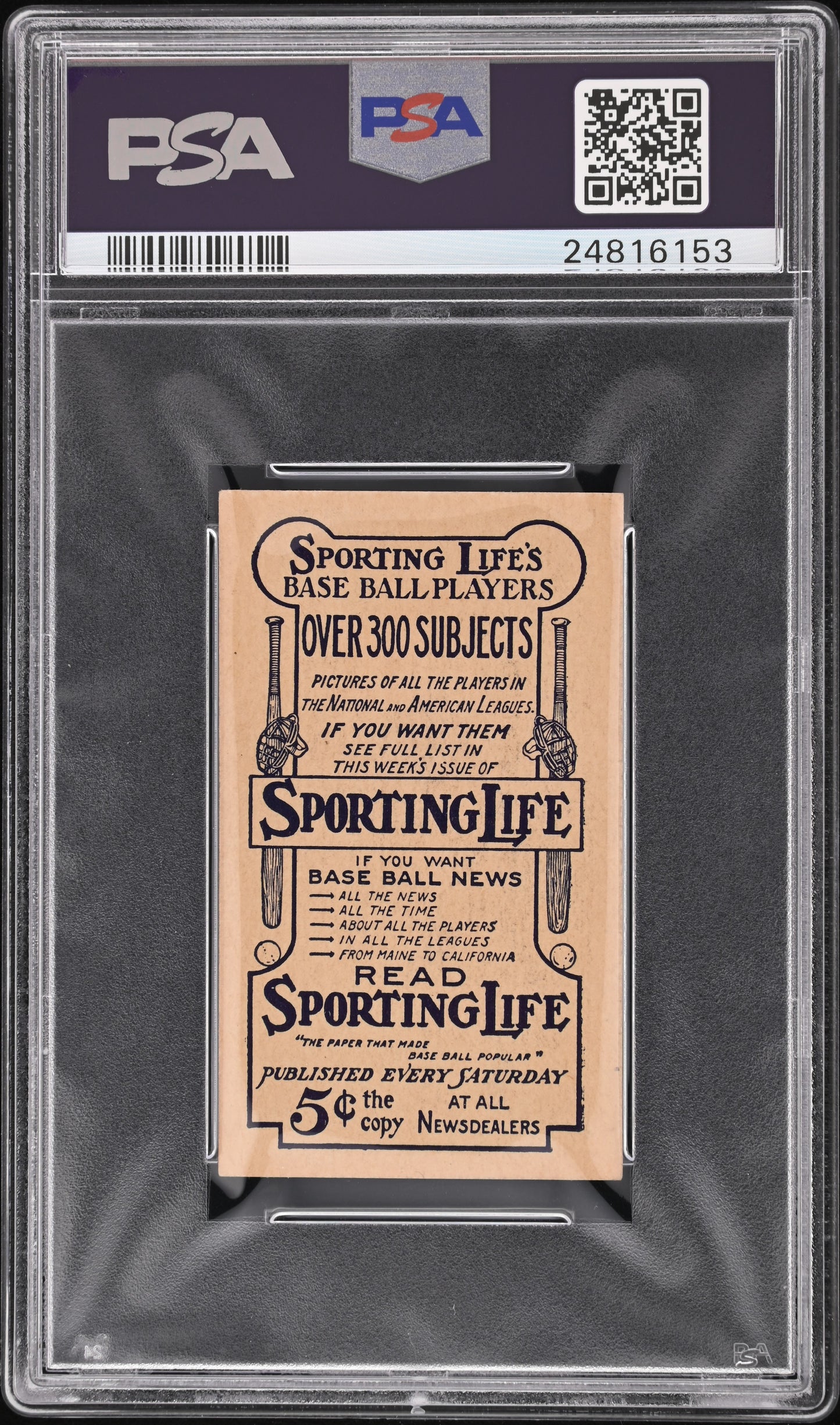 1911 M116 Sporting Life Eddie Collins Pastel Background PSA 7
