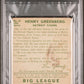 1934 Goudey Hank Greenberg #62 PSA 2