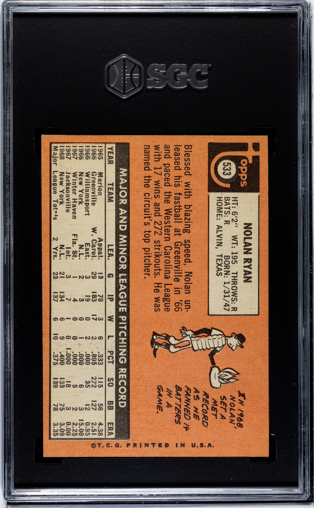 1969 Topps Nolan Ryan #533 SGC 6.5