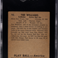 1939 Playball Ted Williams #92 SGC 1