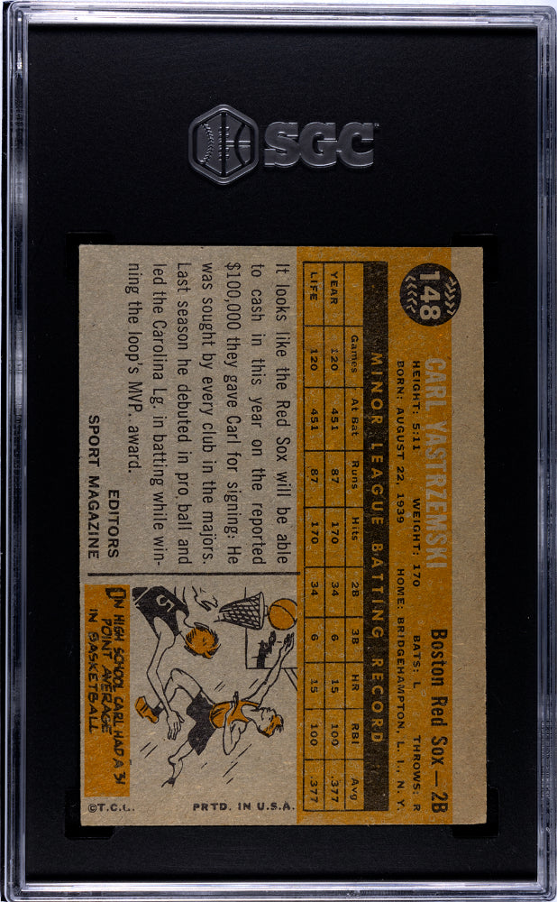 1960 Topps Carl Yastrzemski #148 SGC 3.5