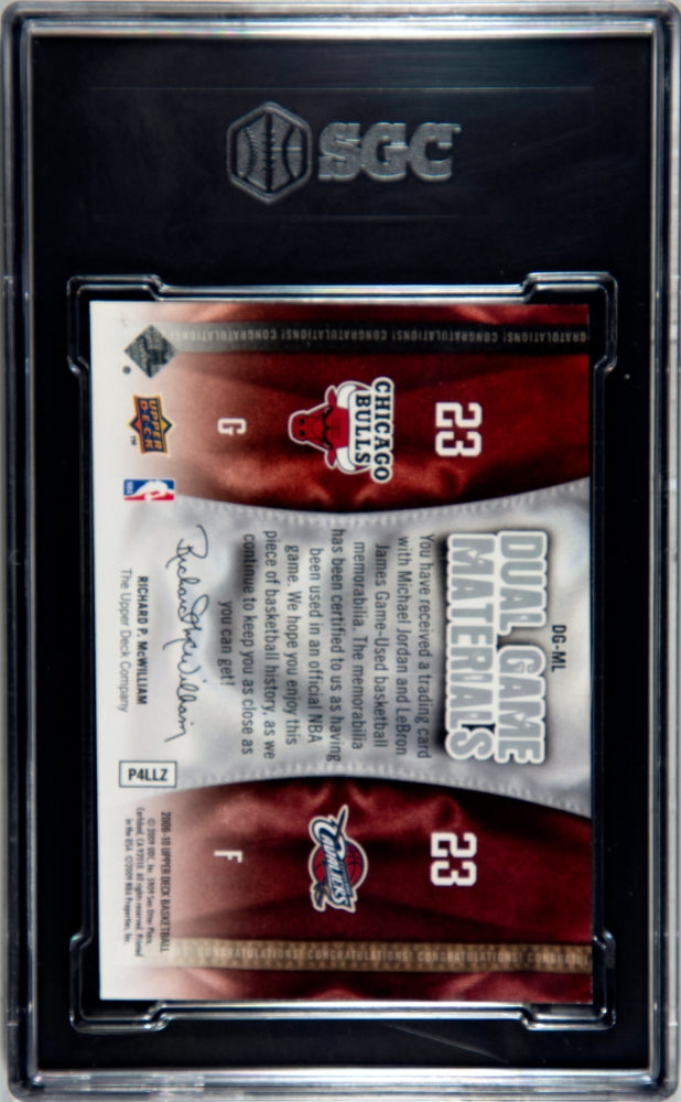 2009 Upper Deck James Jordan #DG-ML Dual Game Mat. SGC 6