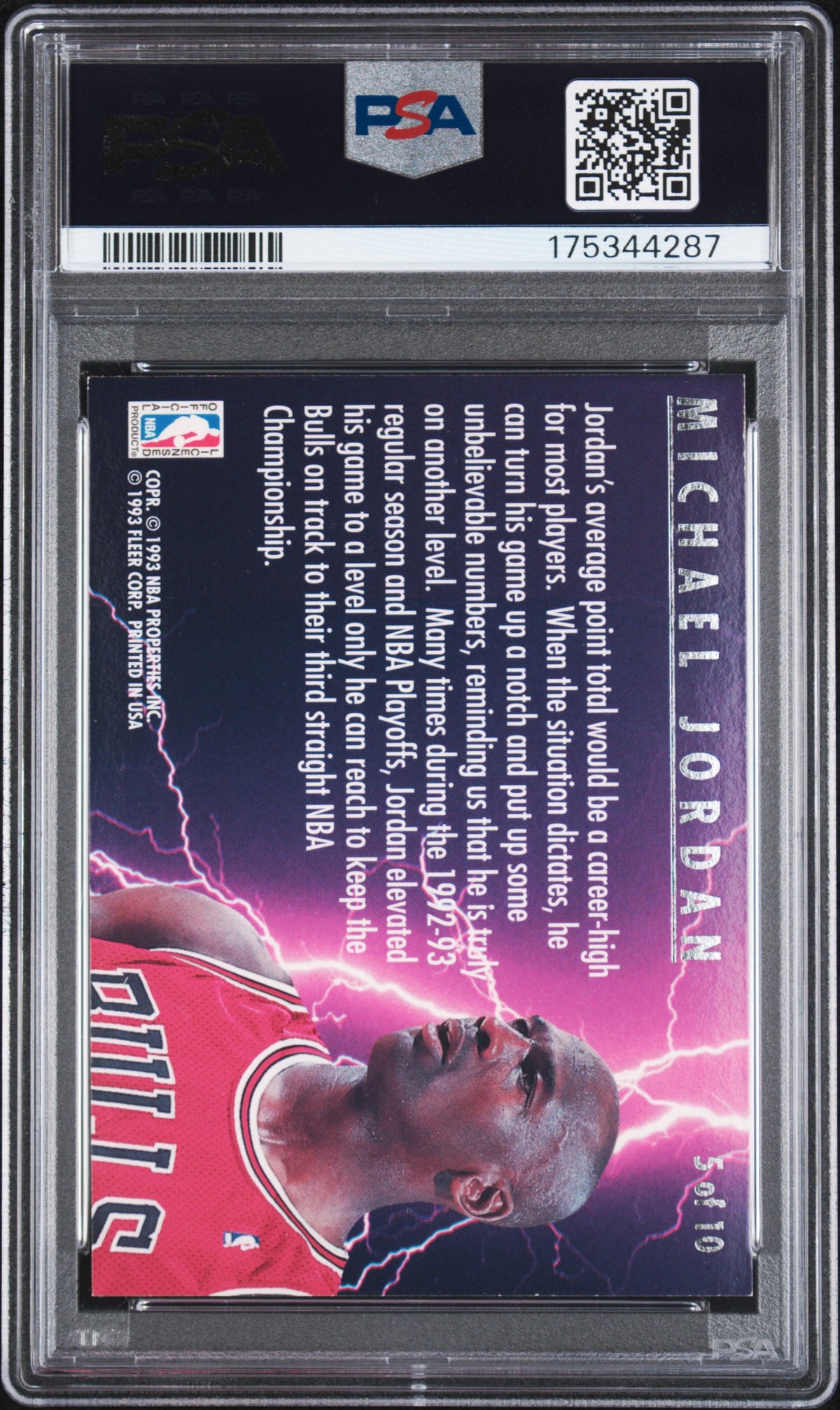1993 Ultra Scoring Kings Michael Jordan #5 PSA 6