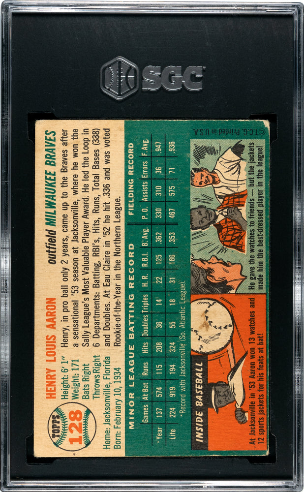 1954 Topps Henry Aaron #128 SGC 1.5