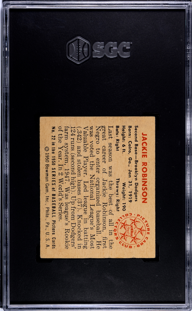 1950 Bowman Jackie Robinson #22 SGC 4.5