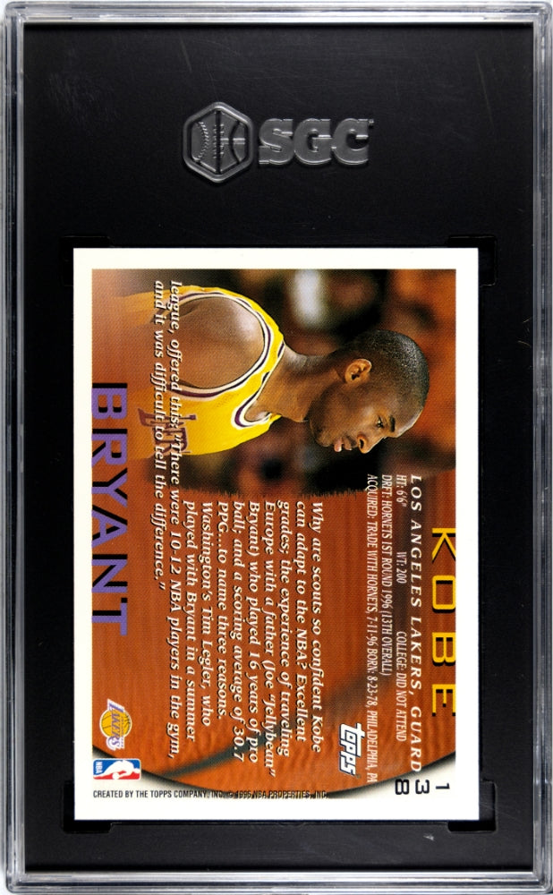 1996 Topps Kobe Bryant #138 SGC 8.5