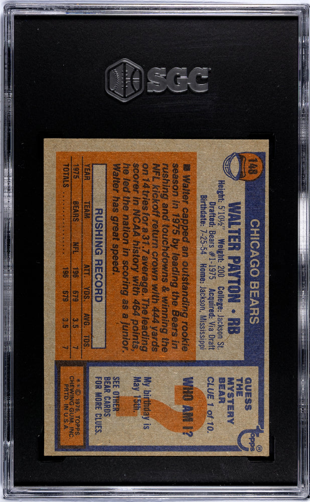 1976 Topps Walter Payton #148 SGC 7