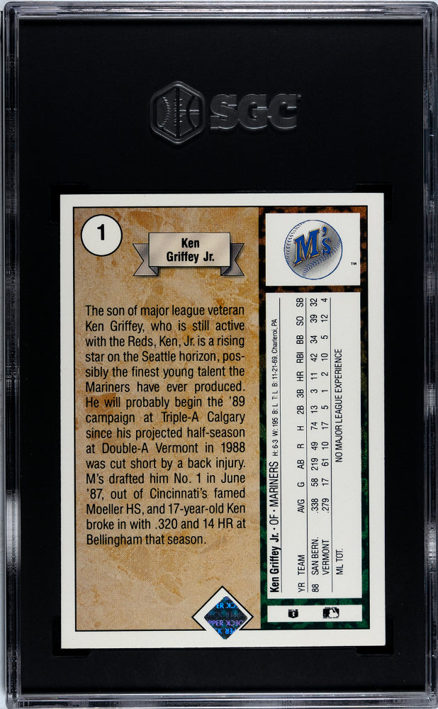 1989 Upper Deck Ken Griffey JR. #1 SGC 9