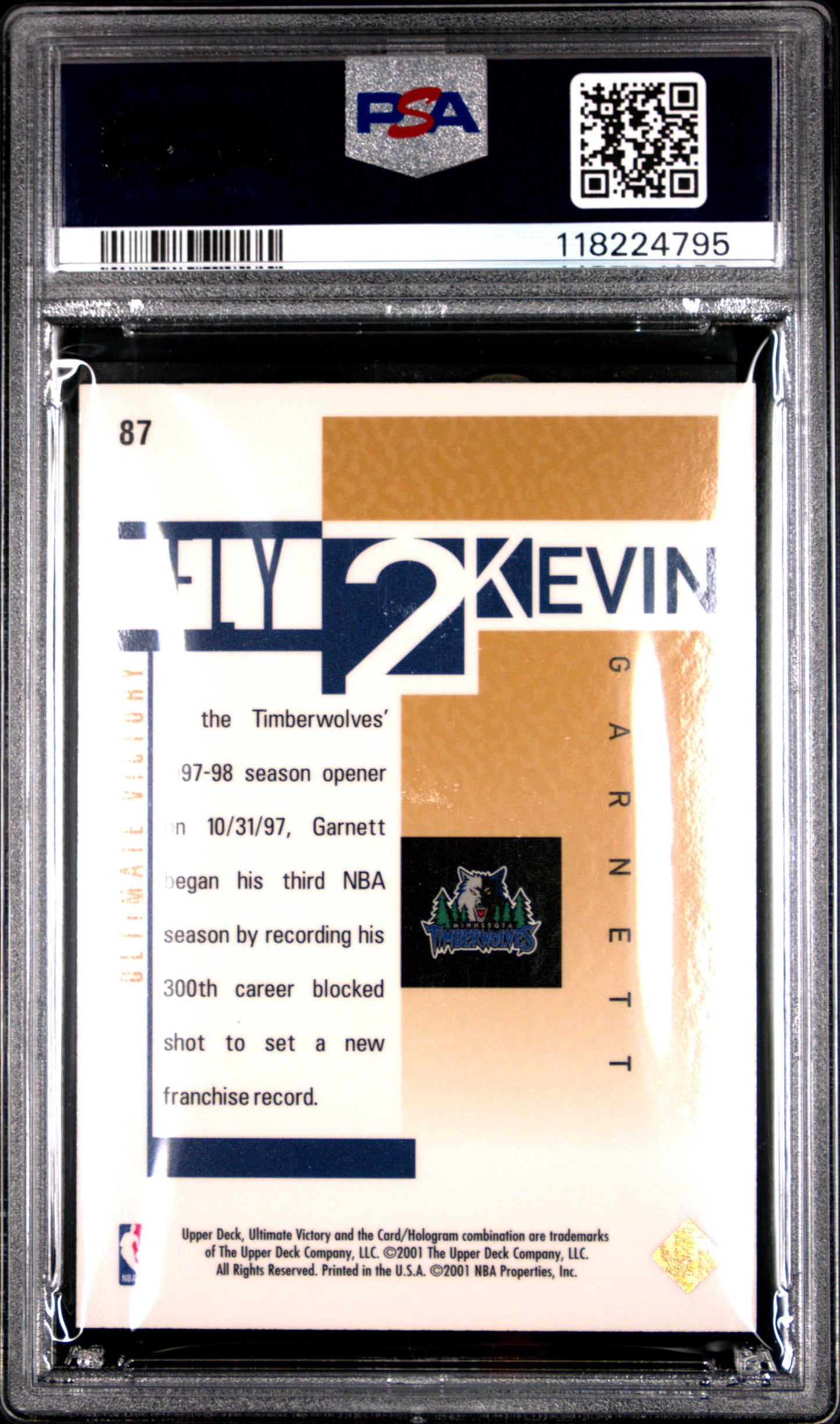 2000 Ultimate Victory Kevin Garnett #87 PSA 9 23/25