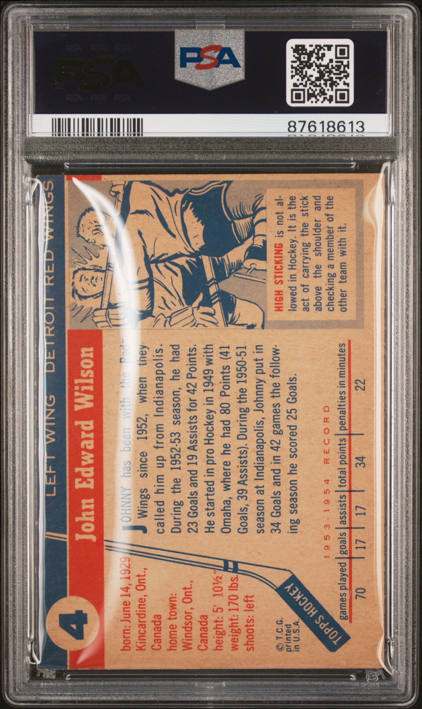 1954 Topps Johnny Wilson #4 PSA 5