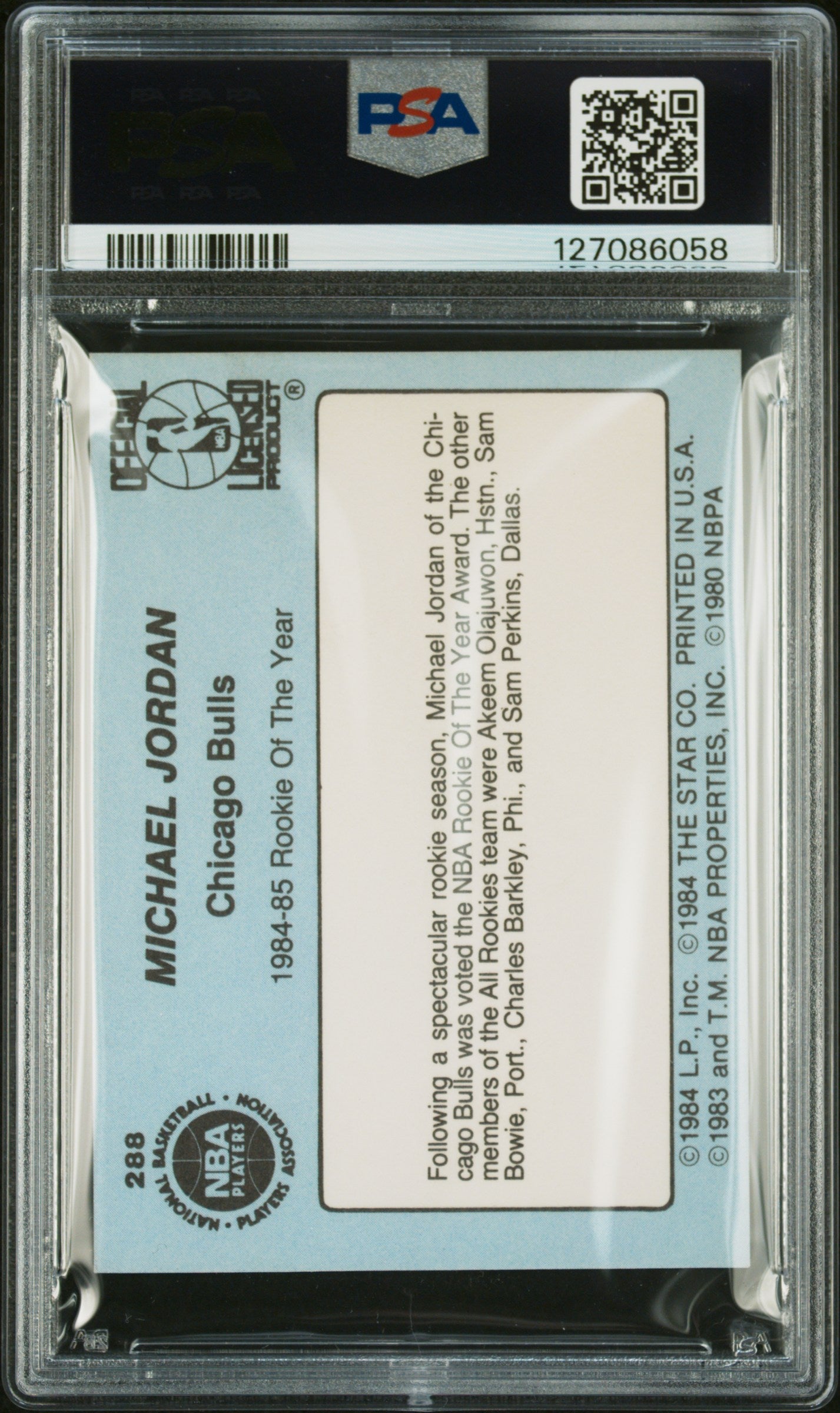 1984 Star Michael Jordan #288 PSA 5