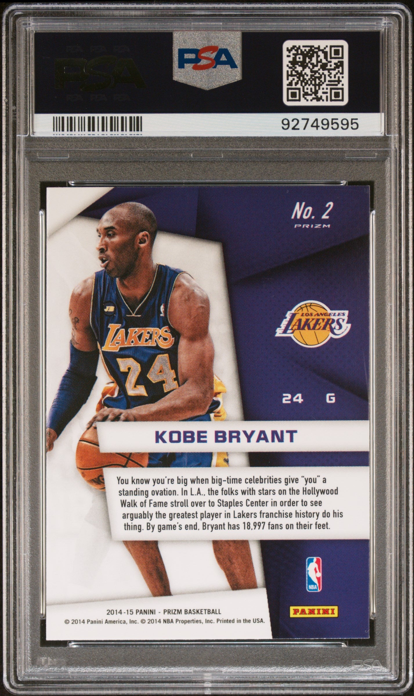 2014 Panini Prizm Superstars Kobe Bryant #2 PSA 10