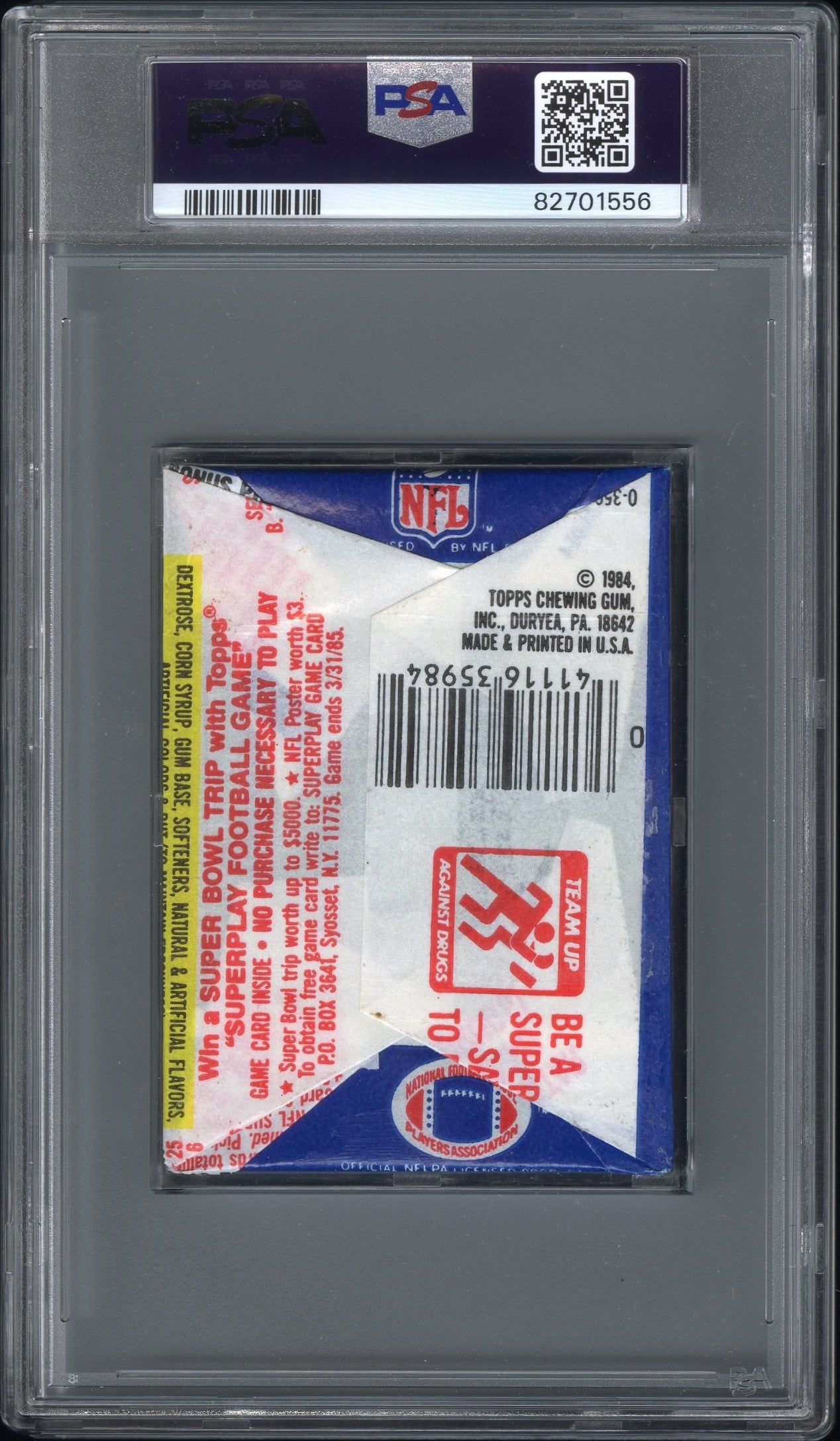 1984 Topps Football Wax Pack Wax Pack PSA 8