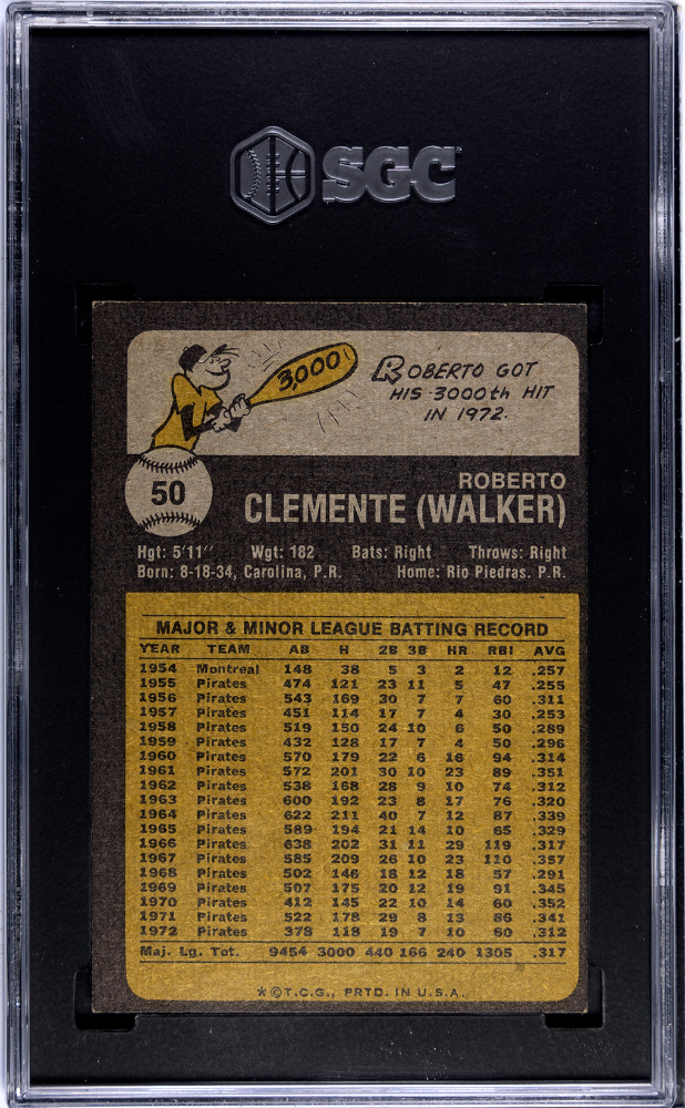 1973 Topps Roberto Clemente #50 SGC 7