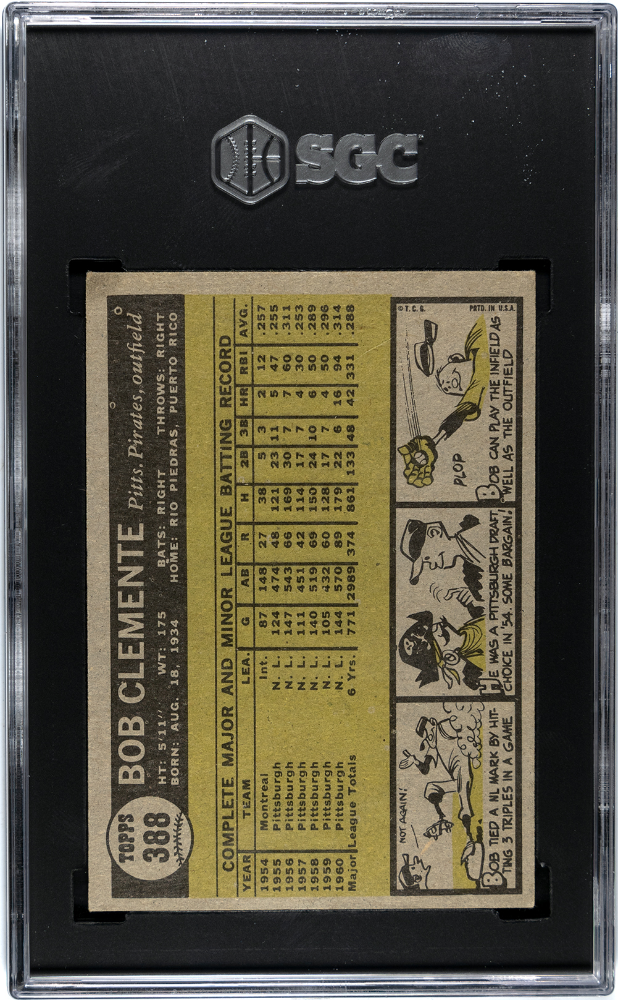 1961 Topps Bob Clemente #388 SGC 4.5