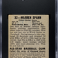 1948 Leaf Gum Co. Warren Spahn #32 SGC 4.5