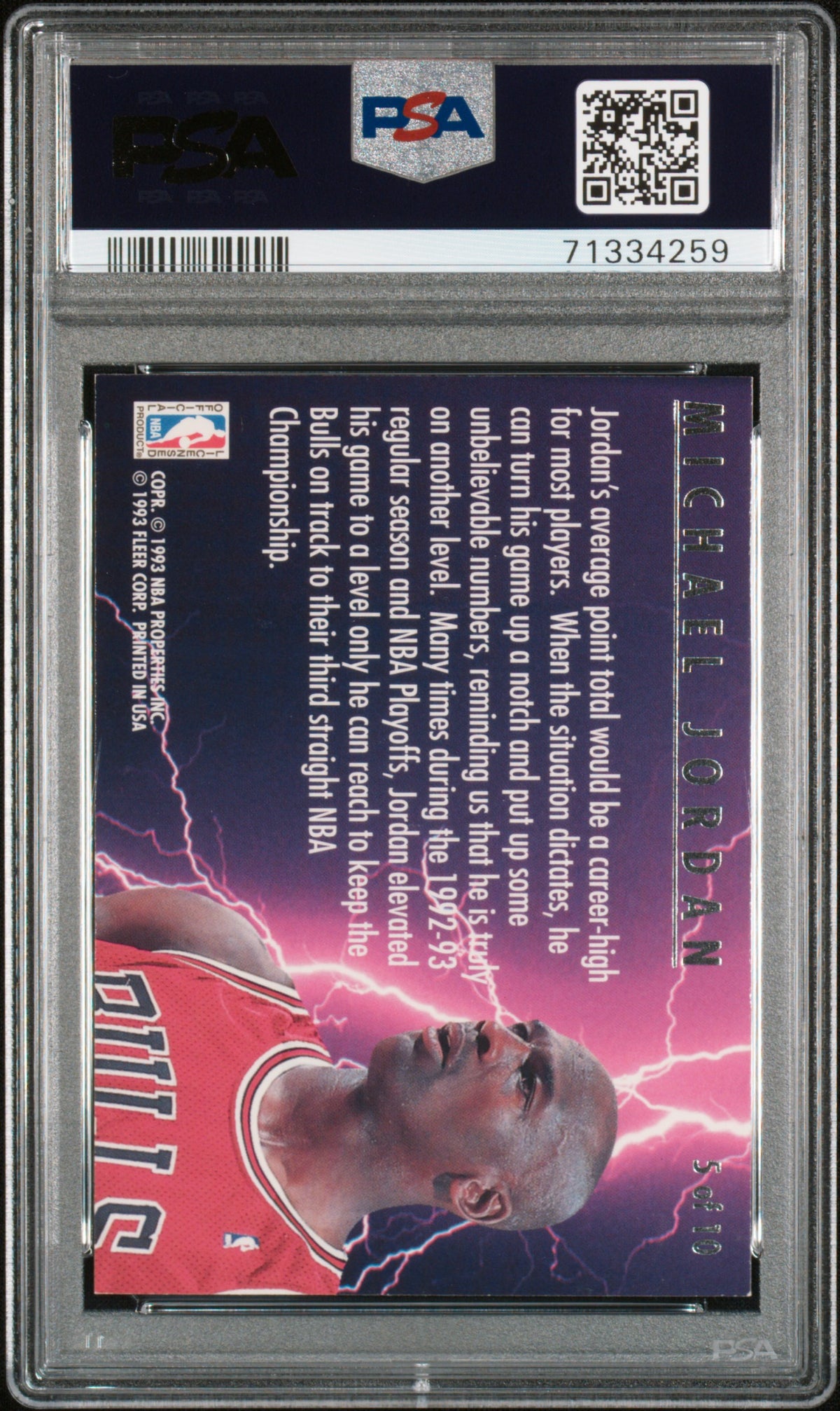 1993 Ultra Scoring Kings Michael Jordan #5 PSA 8