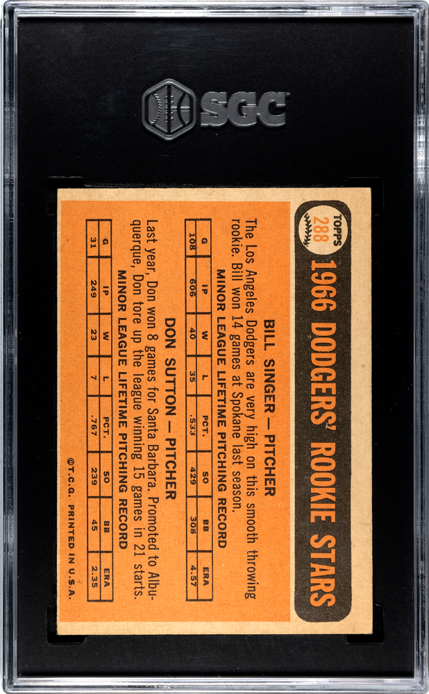 1966 Topps Don Sutton #288 SGC 5