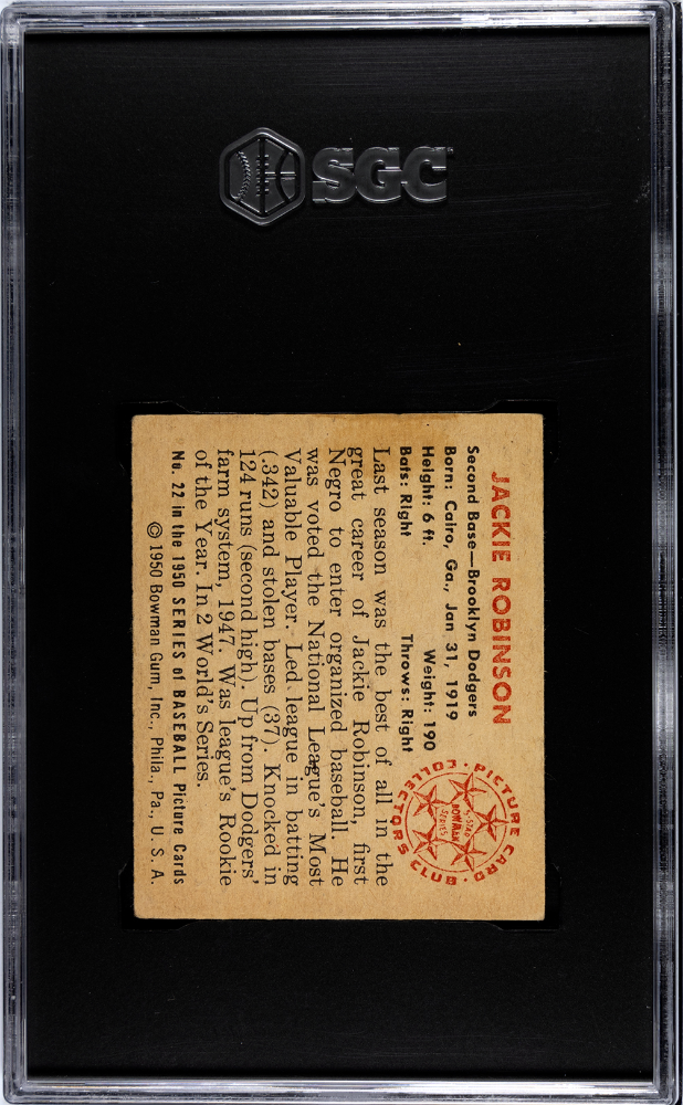 1950 Bowman Jackie Robinson #22 SGC 3
