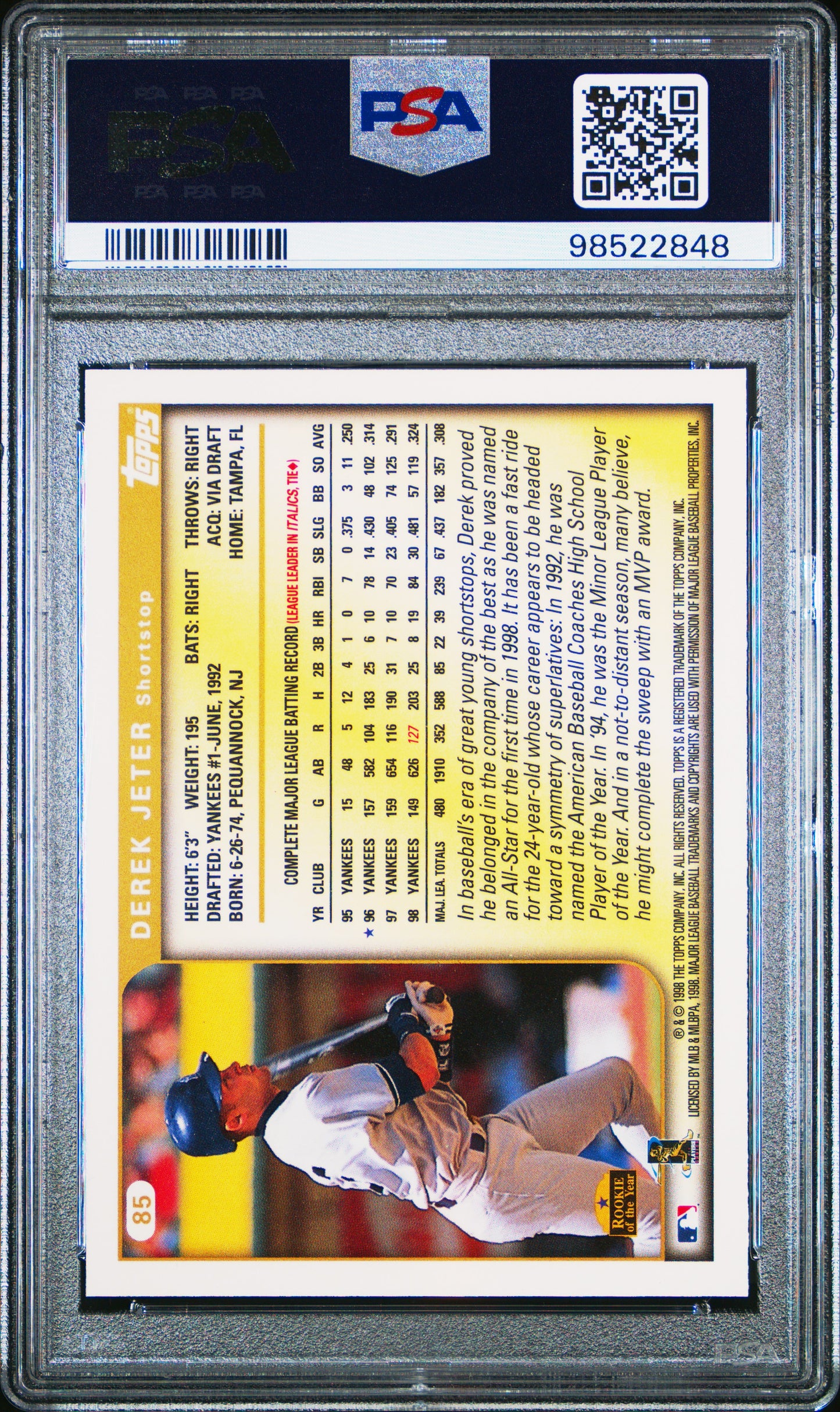 1999 Topps Derek Jeter #85 PSA 10