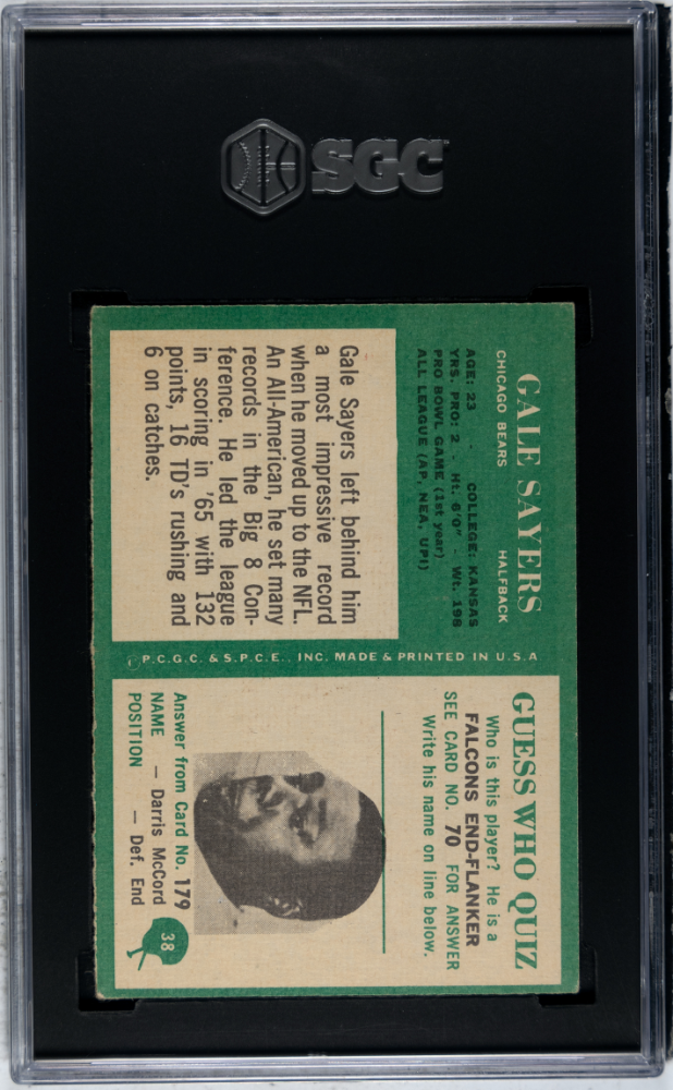 1966 Philadelphia Gale Sayers #38 SGC 3.5