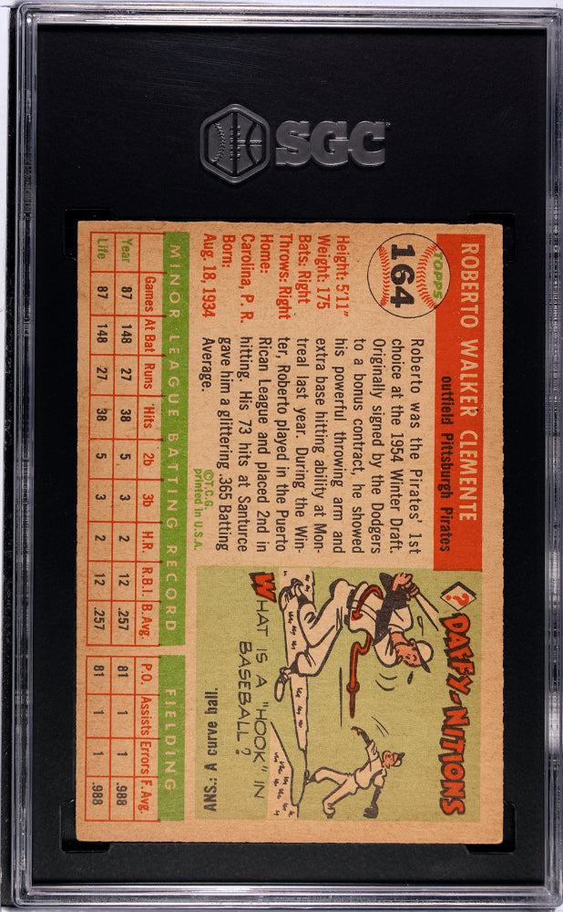1955 Topps Roberto Clemente #164 SGC 3.5