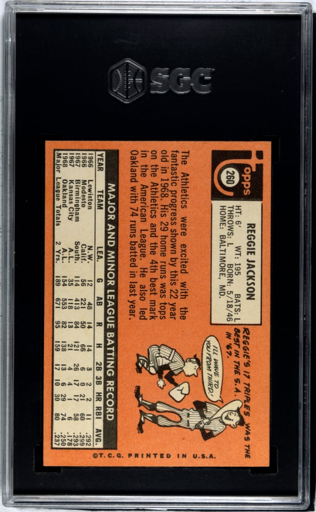 1969 Topps Reggie Jackson #260 SGC 5