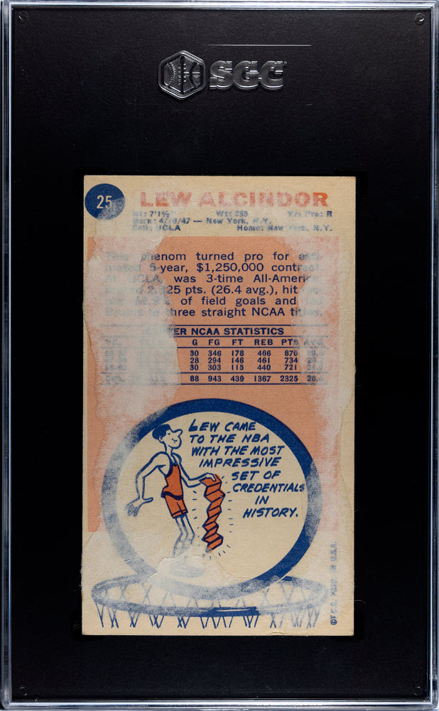 1969 Topps Lew Alcindor #25 SGC 1