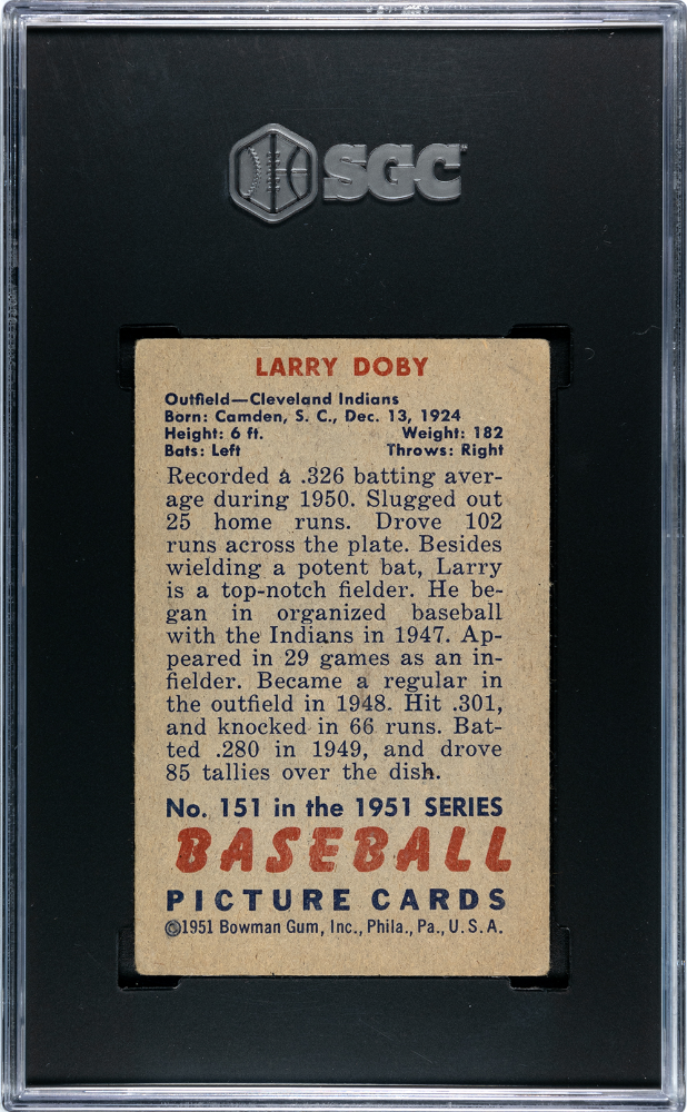 1951 Bowman Larry Doby #151 SGC 3