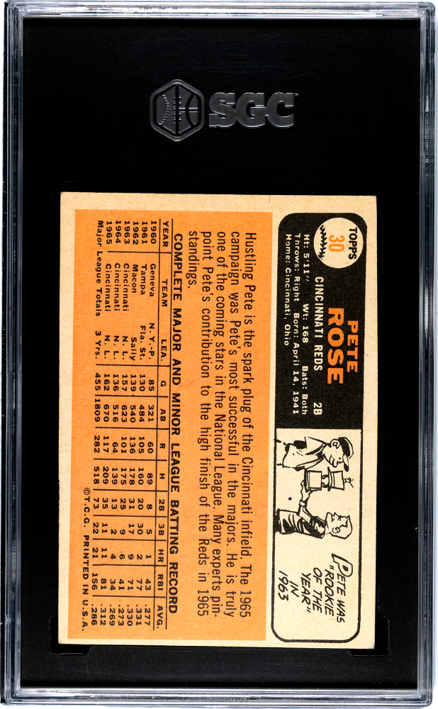 1966 Topps Pete Rose #30 SGC 3